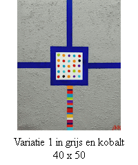 Variatie 1 in grijs en kobalt